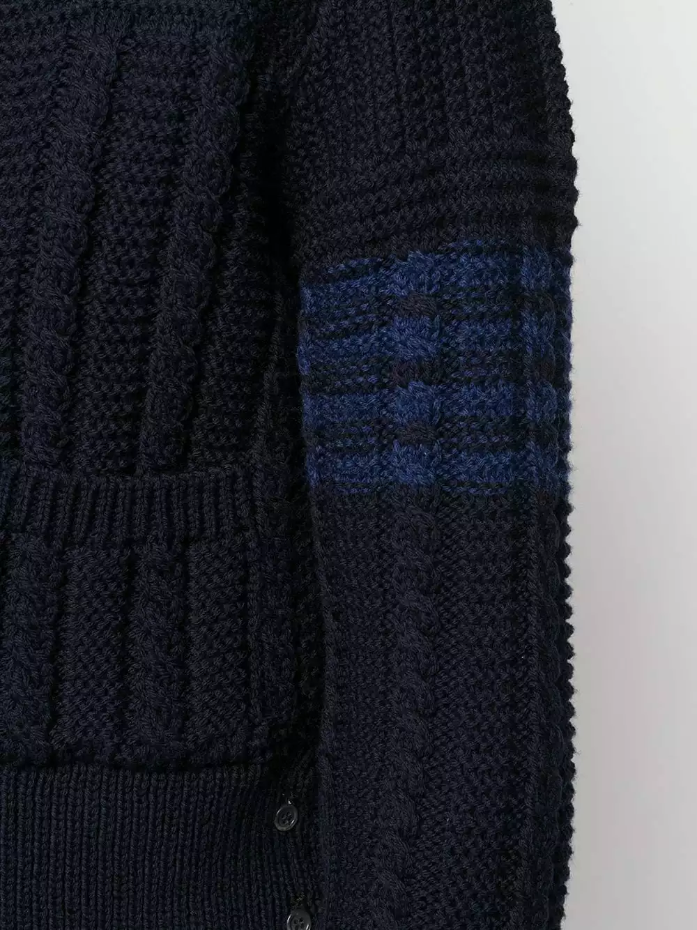 Thom Browne Aran cable 4 Bar cardigan cardigans of men 5 Thom Browne Aran cable 4-Bar cardigan
