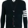 Thom Browne 4-Bar waffle stitch cardigan