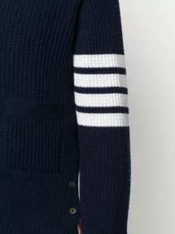 Thom Browne 4-Bar waffle stitch cardigan