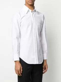 Thom Browne satin weave 4-Bar shirt