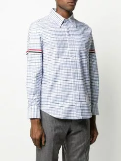 Thom Browne Checked grosgrain armband shirt shirts of men 7 Thom Browne checked grosgrain armband shirt