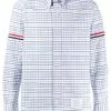 Thom Browne checked grosgrain armband shirt