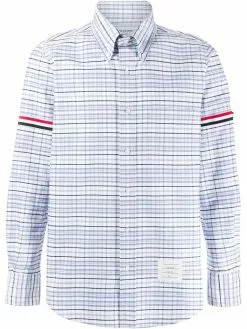 Thom Browne checked grosgrain armband shirt