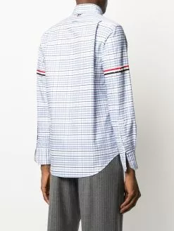 Thom Browne Checked grosgrain armband shirt shirts of men 8 Thom Browne checked grosgrain armband shirt