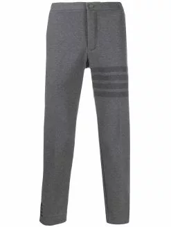 Thom Browne slim-fit tonal 4-Bar trousers