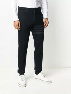 Thom Browne slim-fit tonal 4-Bar trousers