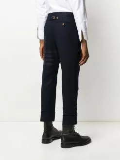 Thom Browne tonal 4-Bar flannel trousers