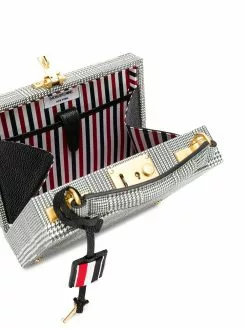 Thom Browne micro Prince of Wales attaché case
