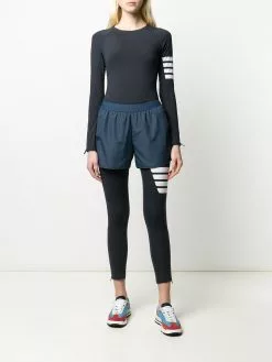 Thom Browne 4-Bar flyweight tech running shorts