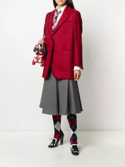 Thom Browne frayed narrow shoulder sack jacket