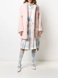 Thom Browne 4-Bar shearling sack jacket