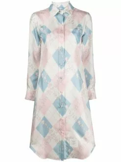 Thom Browne classic printed shirt dress