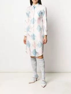 Thom Browne classic printed shirt dress