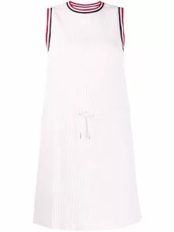 Thom Browne seersucker striped sleeveless dress
