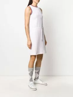 Thom Browne seersucker striped sleeveless dress