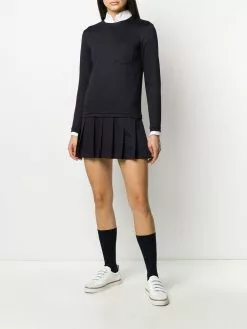 Thom Browne drop waist pleated dress