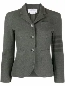 Thom Browne tonal 4-Bar cotton twill jacket