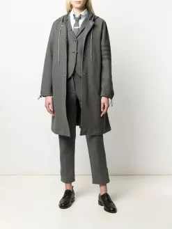 Thom Browne tonal 4-Bar cotton twill jacket