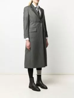 Thom Browne Wide lapel wool overcoat single breasted coats of women 9 Thom Browne wide lapel wool overcoat