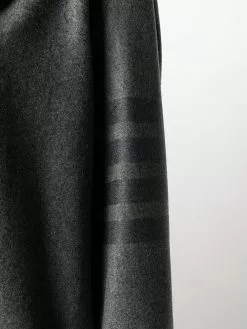 Thom Browne tonal 4-Bar double-breasted coat