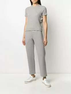 Thom Browne 4-Bar side insert ribbed T-shirt