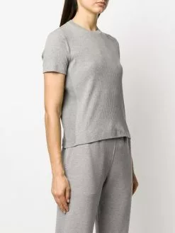 Thom Browne 4-Bar side insert ribbed T-shirt