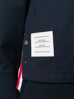 Thom Browne tonal 4-Bar long-sleeve rugby T-shirt