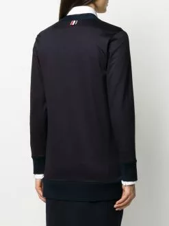 Thom Browne V-neck loopback jersey cardigan