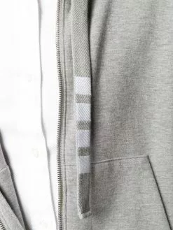 Thom Browne 4-Bar compact double-knit hoodie