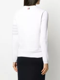 Thom Browne tonal 4-Bar loopback sweatshirt