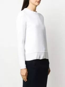 Thom Browne tonal 4-Bar loopback sweatshirt