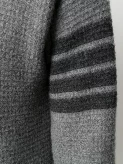 Thom Browne tonal 4-Bar roll neck jumper