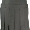 Thom Browne mini pleated skirt with yoke in super 120's twill