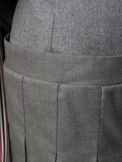 Thom Browne mini pleated skirt with yoke in super 120's twill