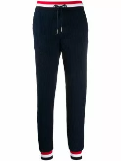 Thom Browne striped waistband seersucker track pants