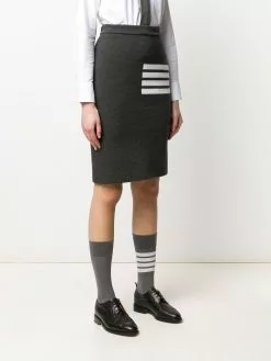 Thom Browne 4-Bar links stitch pencil skirt
