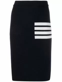 Thom Browne 4-Bar links stitch pencil skirt