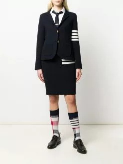 Thom Browne 4-Bar links stitch pencil skirt