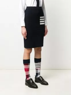 Thom Browne 4-Bar links stitch pencil skirt