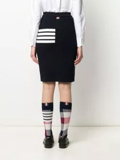 Thom Browne 4-Bar links stitch pencil skirt