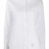 Thom Browne 4-Bar round collar Oxford shirt