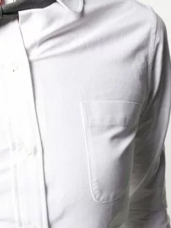 Thom Browne 4-Bar round collar Oxford shirt