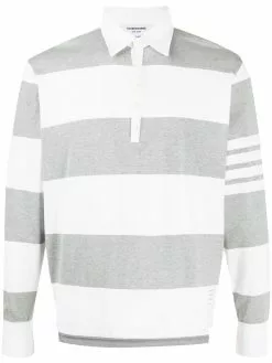 Thom Browne 4-Bar rugby stripe polo shirt