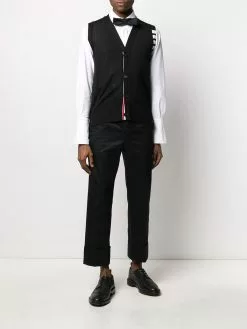 Thom Browne 4-Bar sleeveless V-neck cardigan