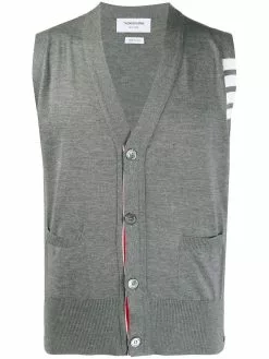 Thom Browne knitted 4-Bar V-neck vest