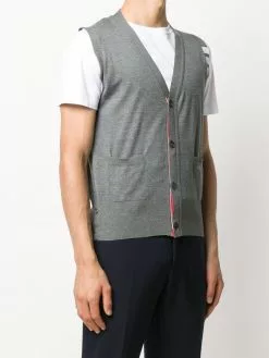 Thom Browne knitted 4-Bar V-neck vest