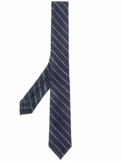 Thom Browne tonal ground chalk stripe tie