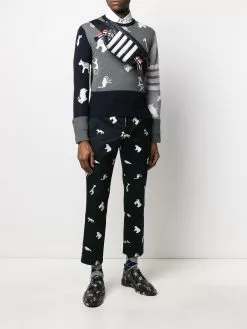 Thom Browne 4-Bar quilted ripstop belt bag