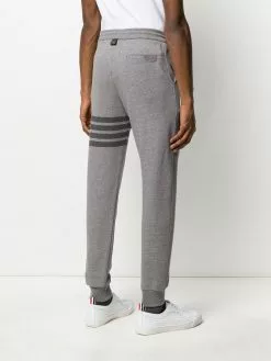 Thom Browne tonal 4-Bar loopback track pants