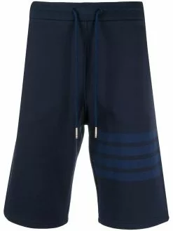 Thom Browne tonal 4-Bar loopback track shorts